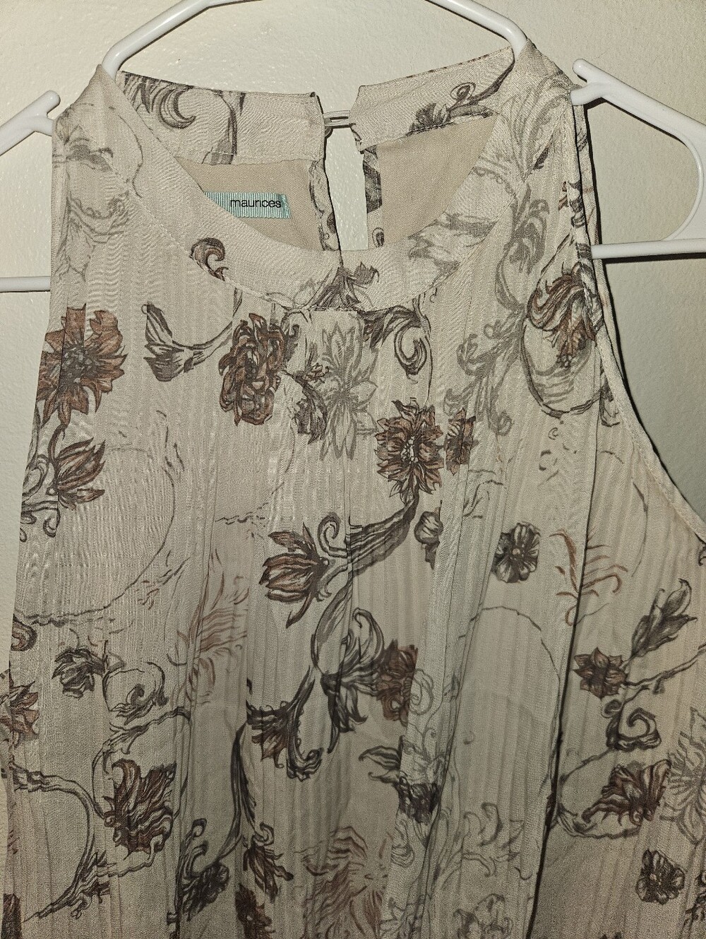Maurices Womans Floral Sleeveless Blouse Size Xl - Picture 5 of 13